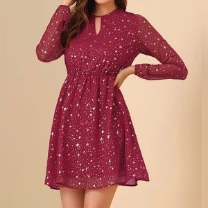 V Neck Vintage Dress